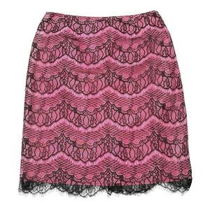 Rickie Freeman Teri Jon Skirt Size 12 Pink Silk Lace Whimsigoth Goth Fairycore